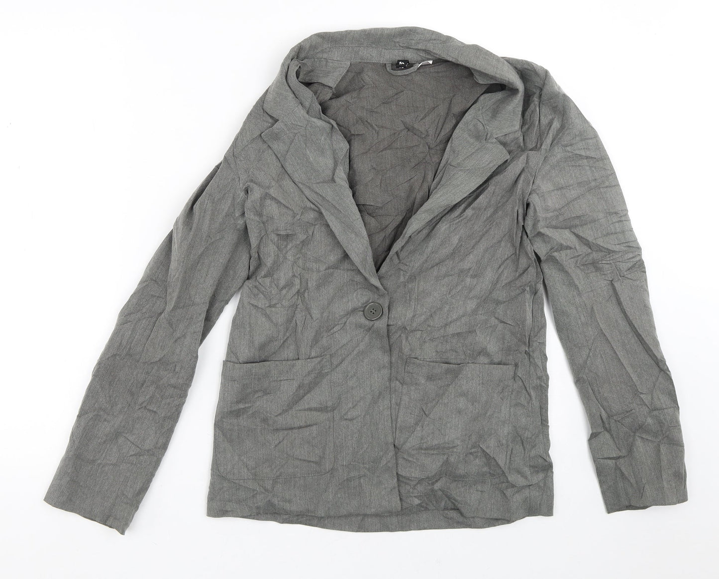 Divided Womens Grey Striped  Jacket Blazer Size 10