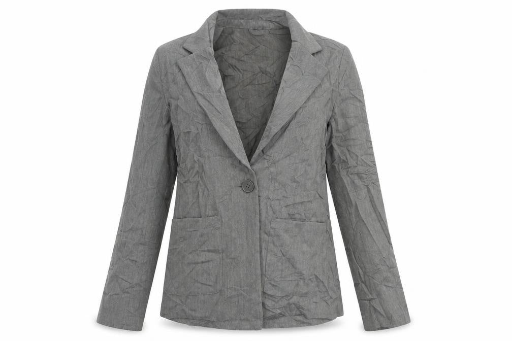 Divided Womens Grey Striped  Jacket Blazer Size 10