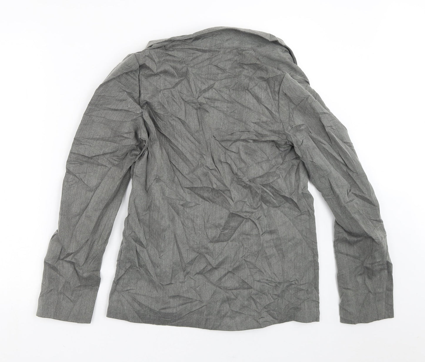 Divided Womens Grey Striped  Jacket Blazer Size 10