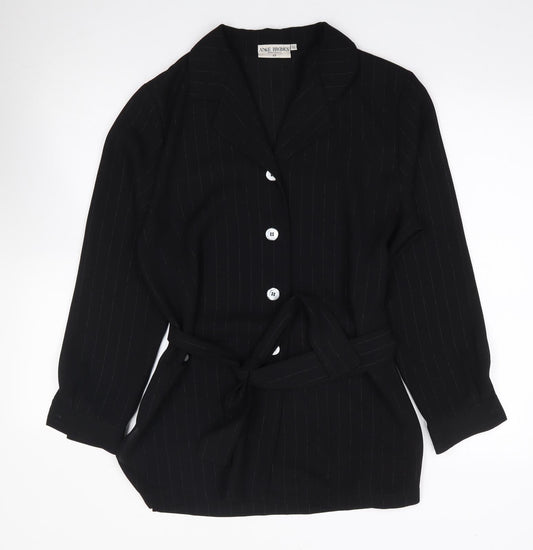 Anne Brooks Womens Black   Jacket  Size 12  Button