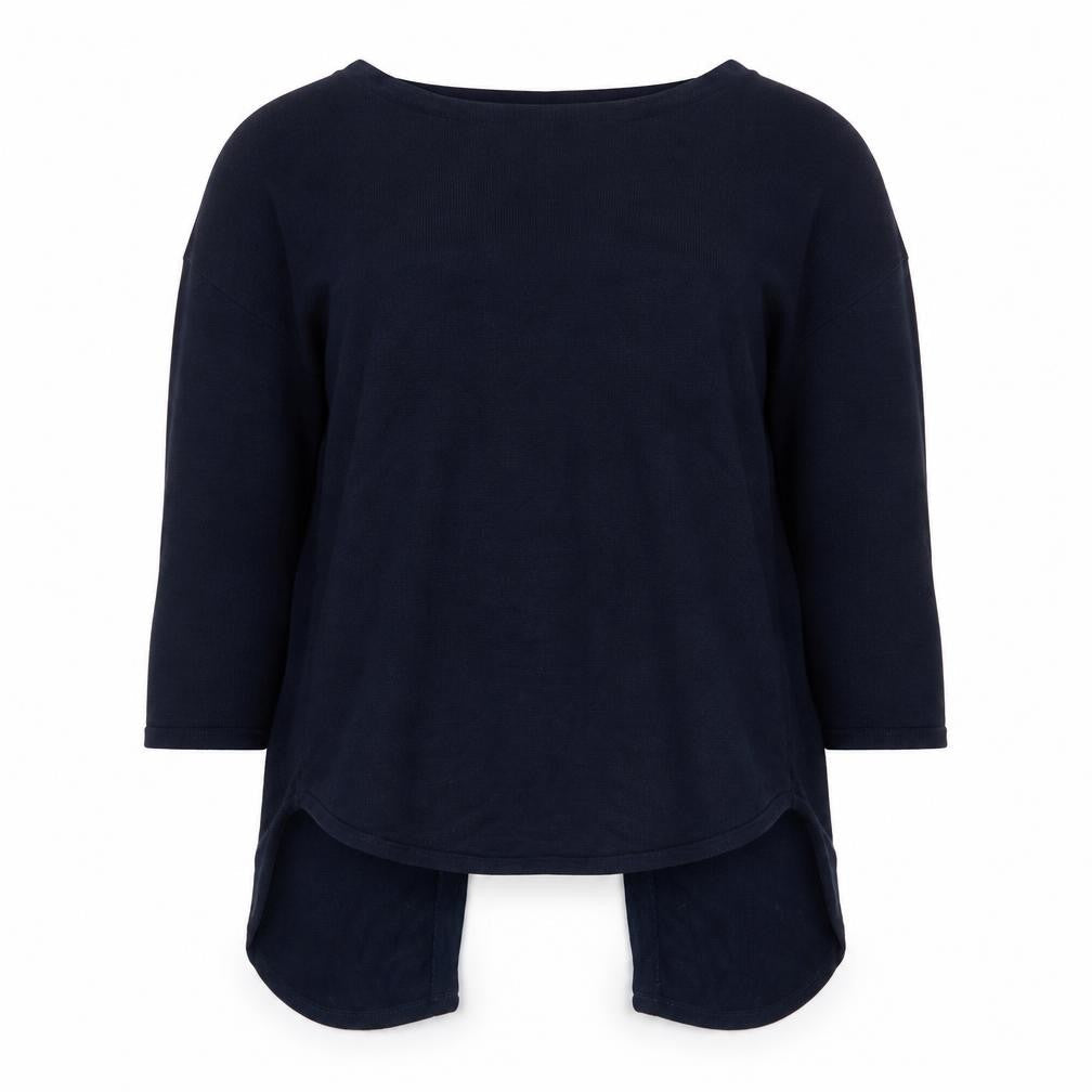 Oasis Womens Blue Round Neck  Viscose Pullover Jumper Size S