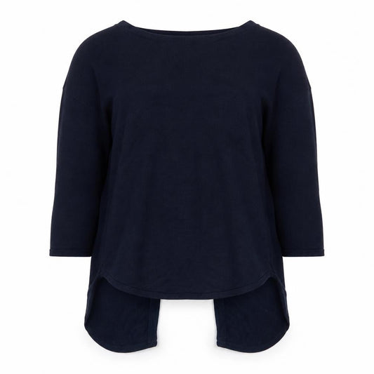 Oasis Womens Blue Round Neck  Viscose Pullover Jumper Size S