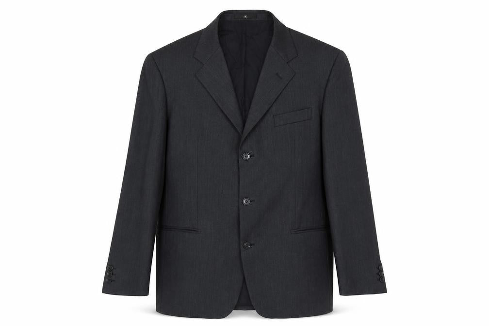 Ciro Citterio Mens Grey  Viscose Jacket Suit Jacket Size 42