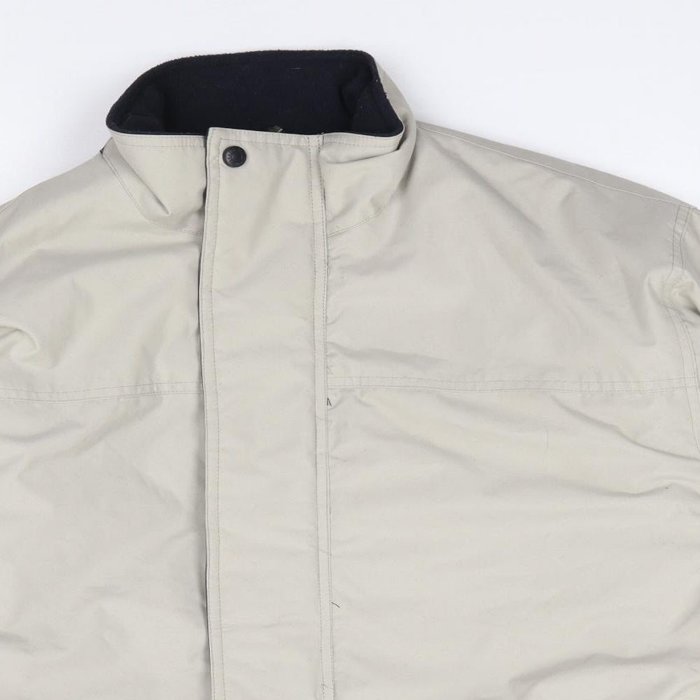Cedarwood State Mens Beige   Rain Coat Coat Size M  Zip