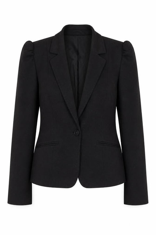 H&M  Womens Grey  Polyester Jacket Suit Jacket Size 8