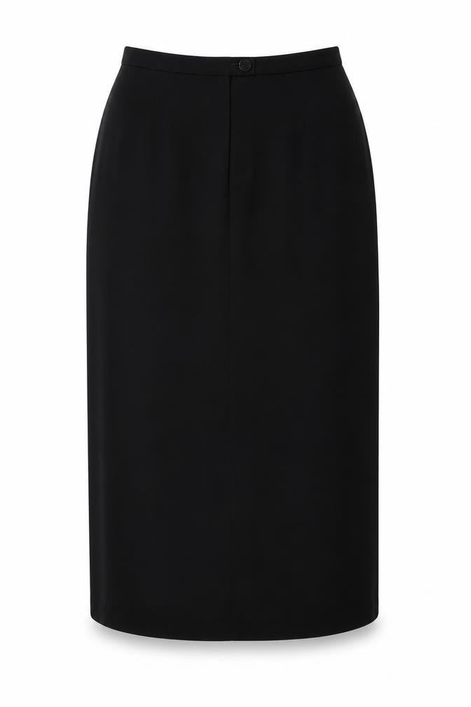 Marks & Spencer Womens Black  Polyester Straight & Pencil Skirt Size 12   Zip