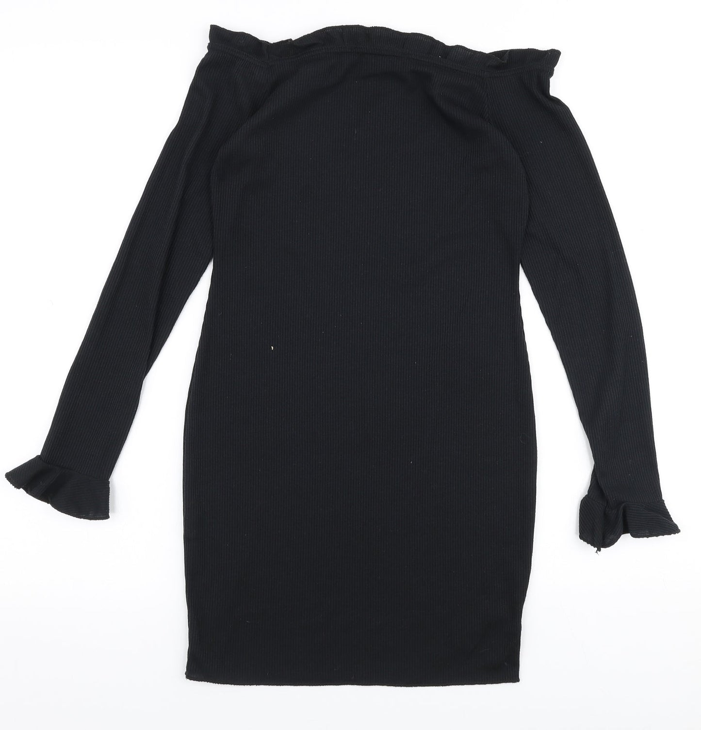Edge Street Womens Black  Polyester Bodycon  Size 8  Off the Shoulder Pullover