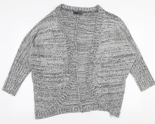 Atmosphere Womens Grey V-Neck  Polyester Cardigan Jumper Size M