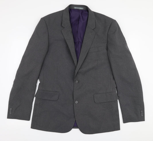 Taylor & Wright Mens Grey  Polyester Jacket Suit Jacket Size 40