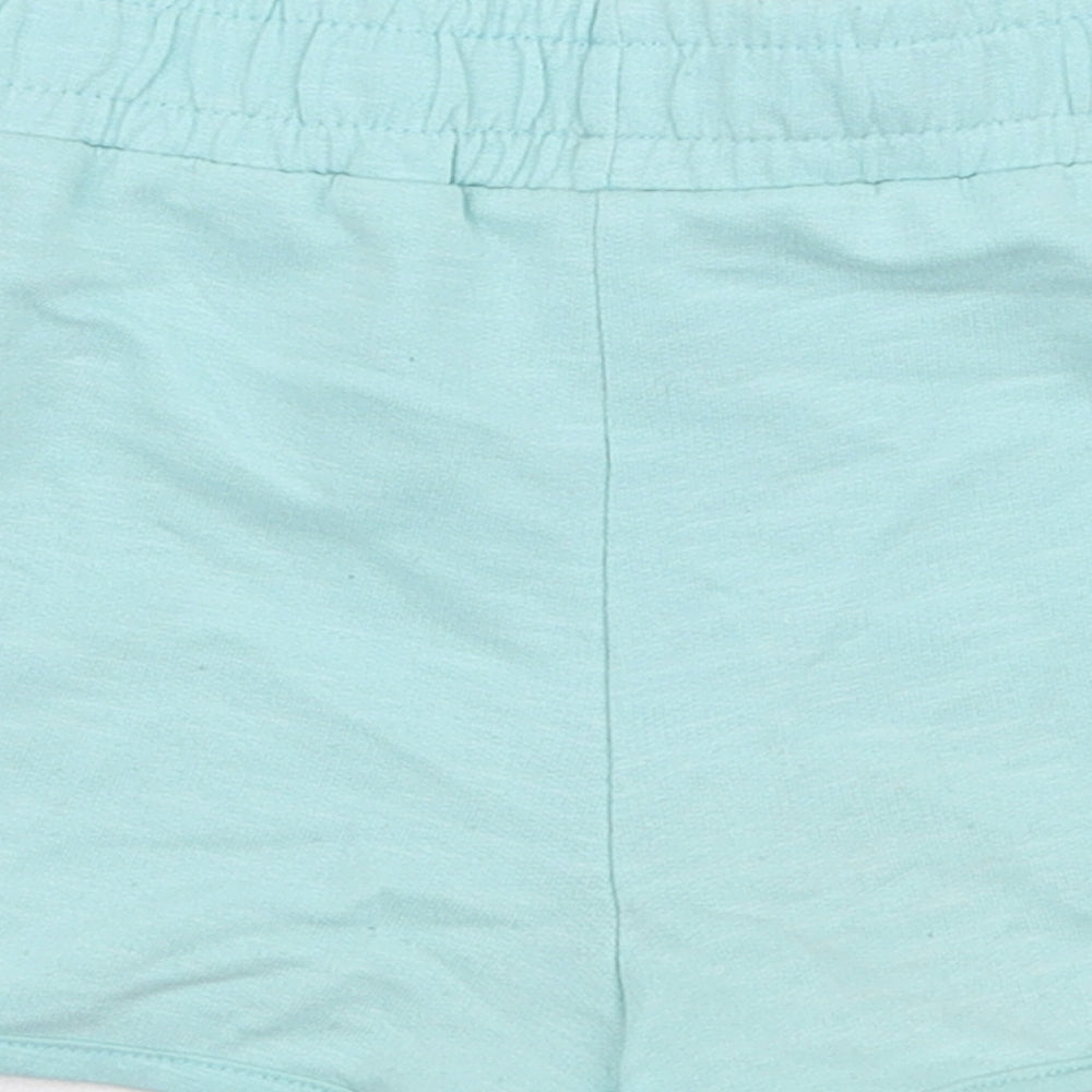 Dunnes Stores Girls Blue  Cotton Sweat Shorts Size 6-7 Years  Regular Drawstring