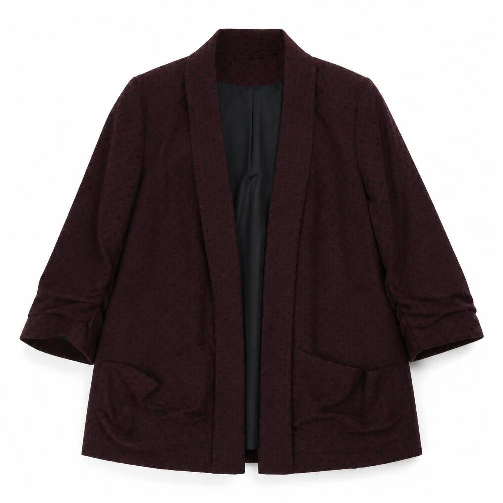Marks & Spencer Womens Purple Polka Dot Polyester Jacket Suit Jacket Size 16