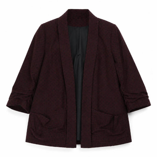 Marks & Spencer Womens Purple Polka Dot Polyester Jacket Suit Jacket Size 16