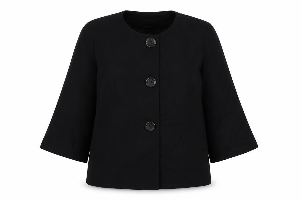 Warehouse Womens Black  Polyester Jacket Suit Jacket Size 16