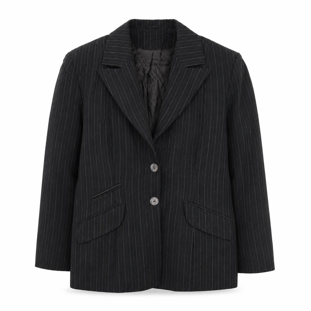 The  Collection Womens Grey Striped Polyester Jacket Suit Jacket Size 14