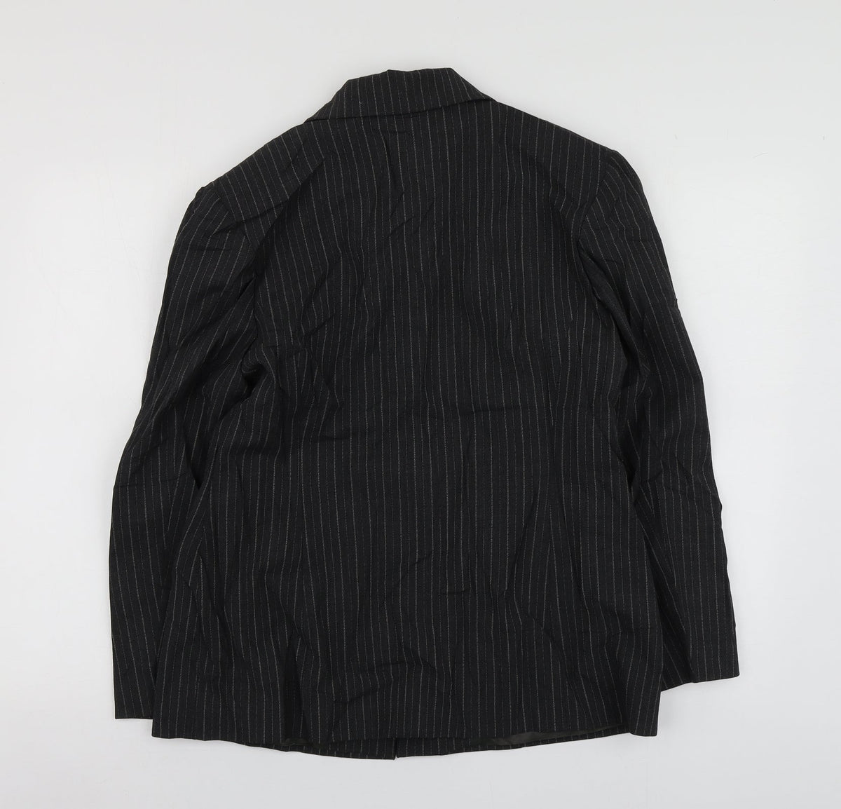 The  Collection Womens Grey Striped Polyester Jacket Suit Jacket Size 14