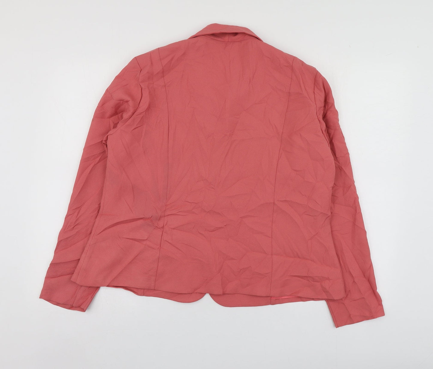 Collection Womens Pink  Polyester Jacket Suit Jacket Size 16