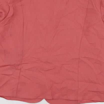 Collection Womens Pink  Polyester Jacket Suit Jacket Size 16