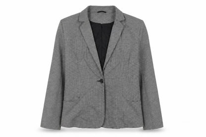 F&F Womens Black Herringbone Polyester Jacket Suit Jacket Size 16