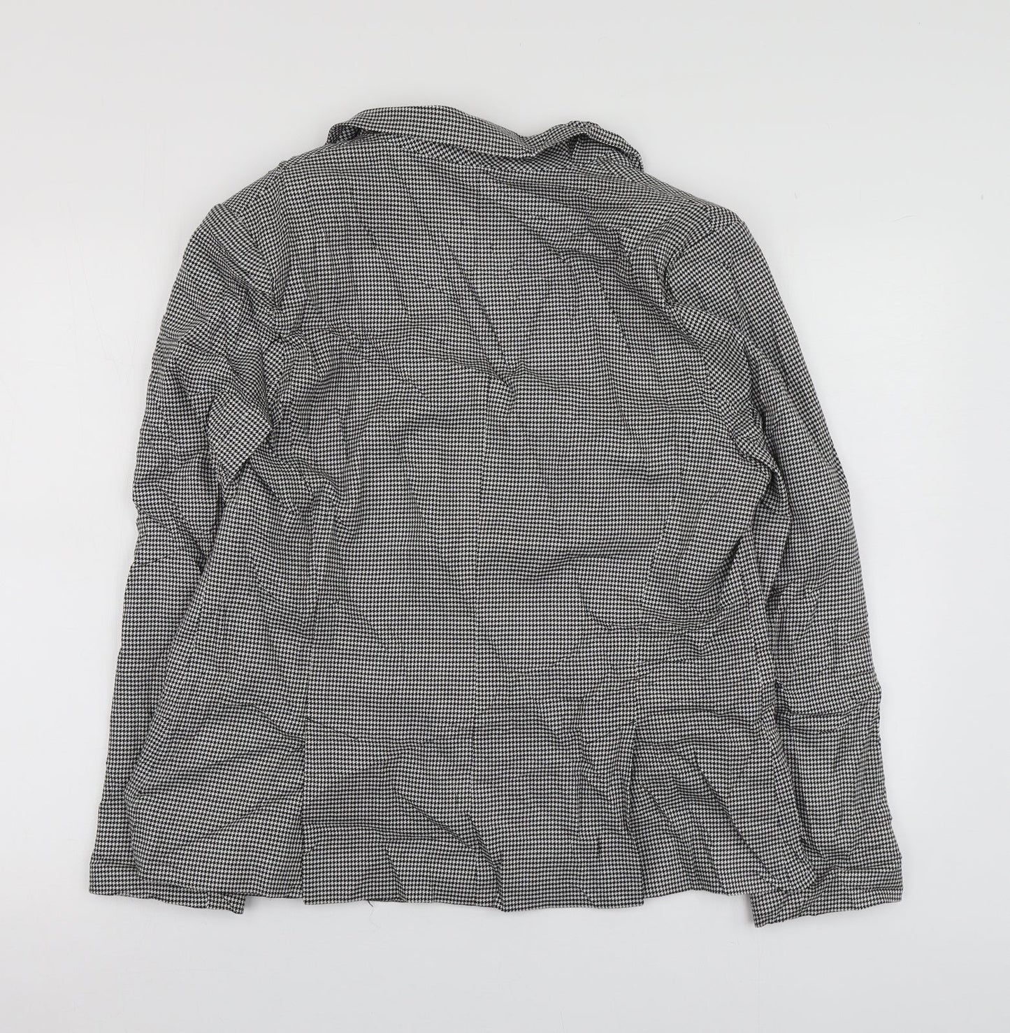 F&F Womens Black Herringbone Polyester Jacket Suit Jacket Size 16