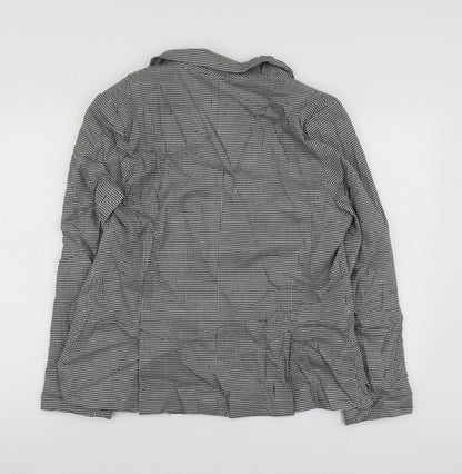 F&F Womens Black Herringbone Polyester Jacket Suit Jacket Size 16