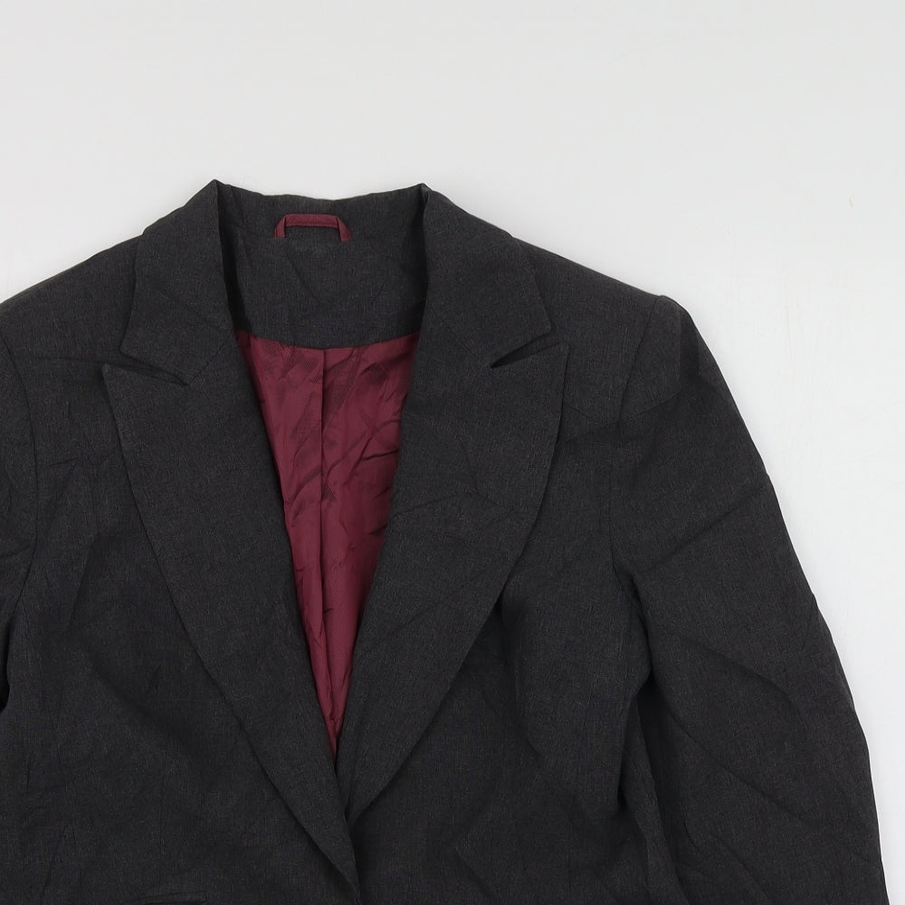 New Look Womens Grey  Polyester Jacket Suit Jacket Size 14