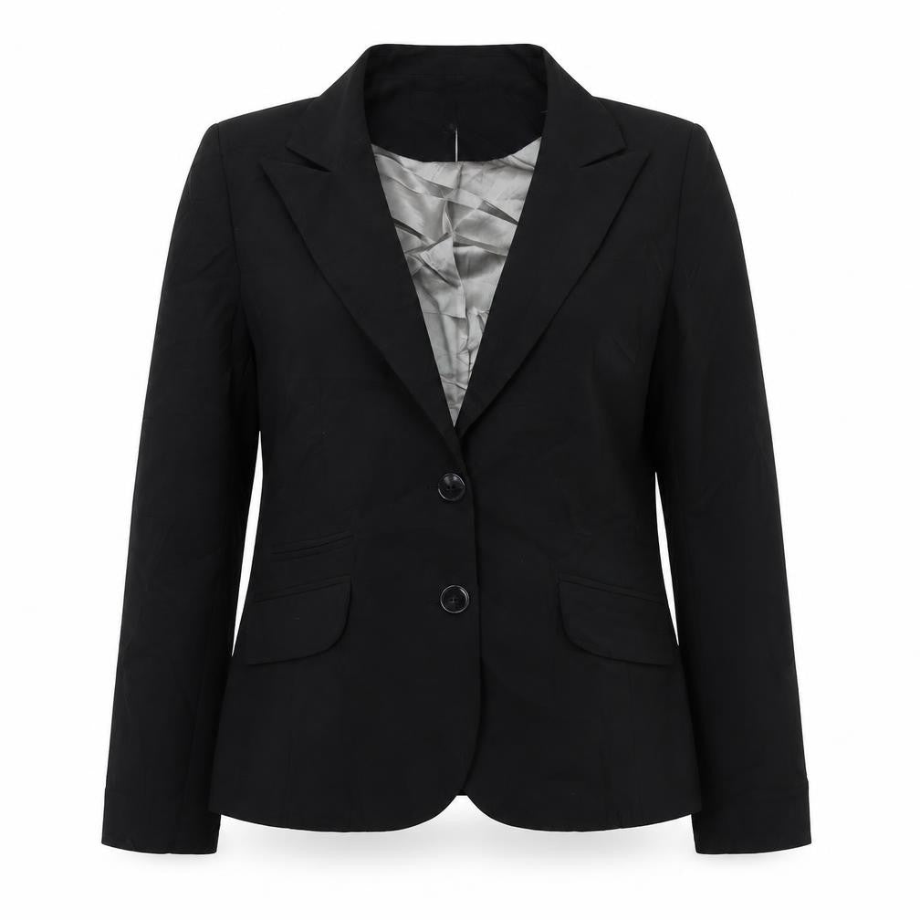 Papaya Womens Black  Polyester Jacket Suit Jacket Size 12