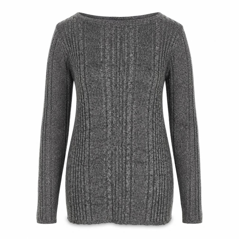 M7S Womens Grey Round Neck  Viscose Pullover Jumper Size 10