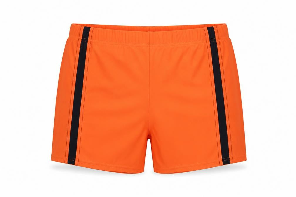 TNZI Womens Orange  Polyamide Compression Shorts Size L L3 in Regular Drawstring