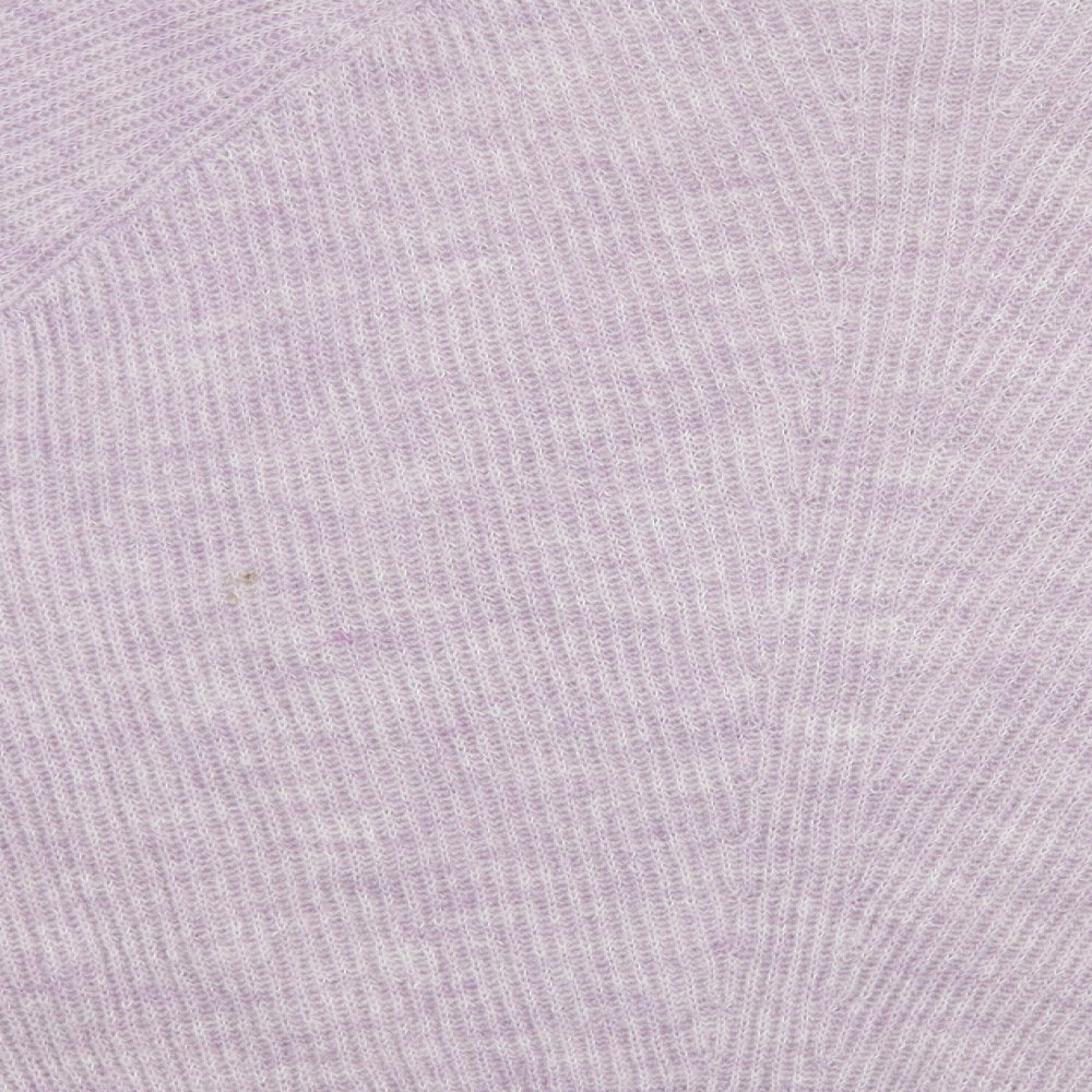 F&F Womens Purple Boat Neck  Acrylic Pullover Jumper Size 14