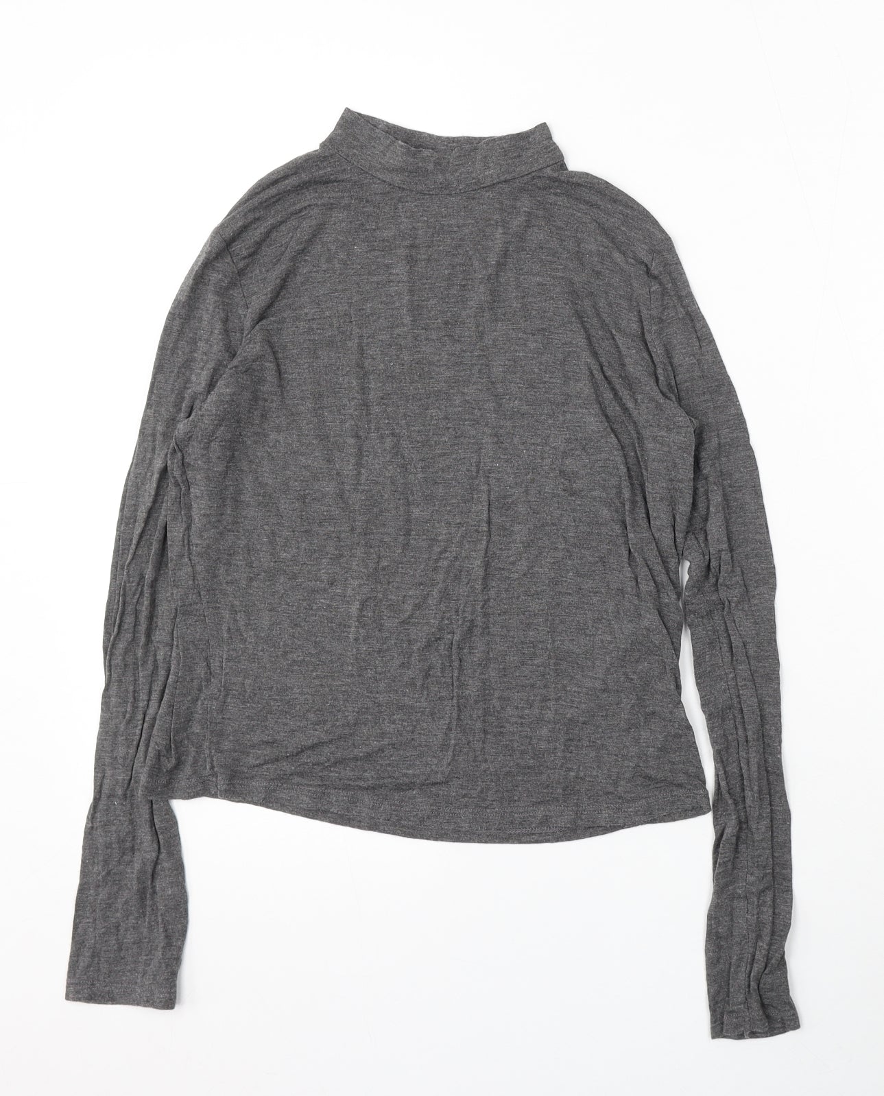 Zara Womens Grey Round Neck  Viscose Pullover Jumper Size L