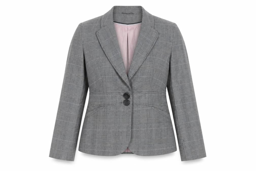 NEXT Womens Grey Plaid  Jacket Blazer Size 12