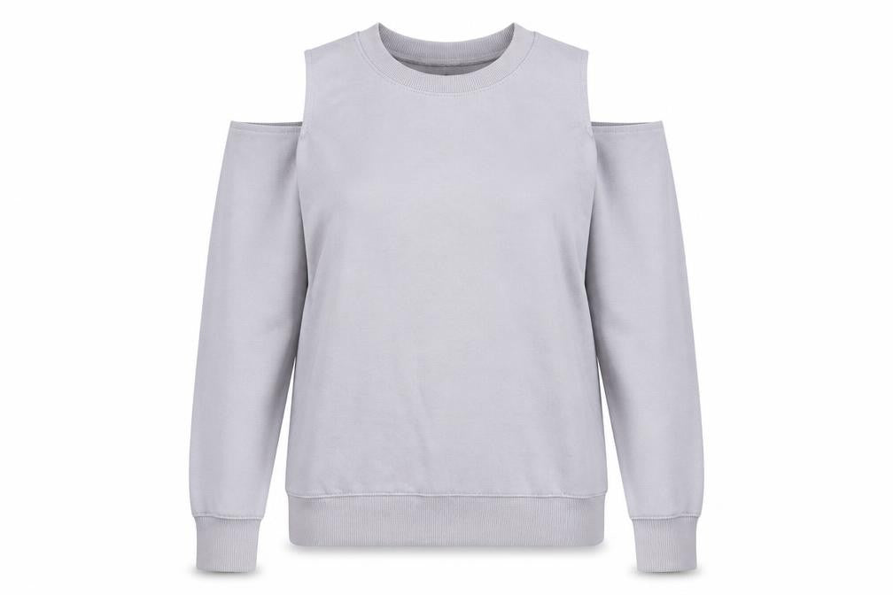 New Look Womens Grey  Cotton Pullover Sweatshirt Size 10