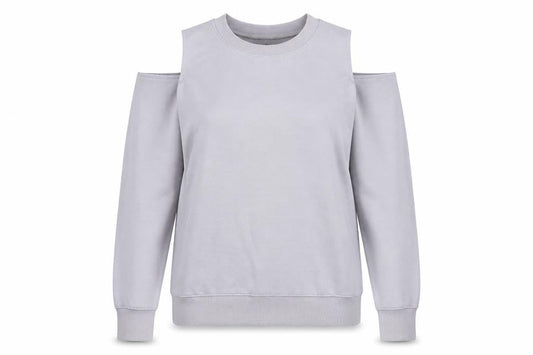 New Look Womens Grey  Cotton Pullover Sweatshirt Size 10