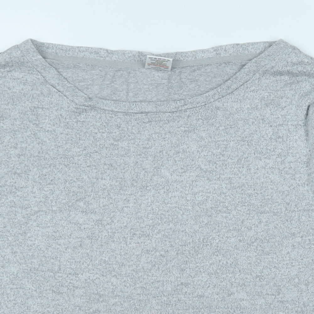 Avenue Womens Grey Round Neck  Viscose Pullover Jumper Size 12