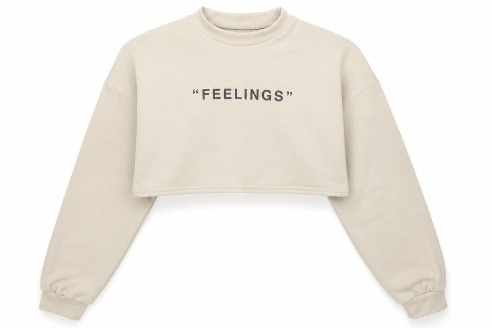 Missy Womens Beige  Polyester Pullover Sweatshirt Size 8   - Feelings
