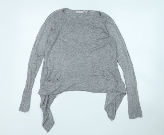 NEXT Womens Grey Round Neck  Viscose Pullover Jumper Size 12