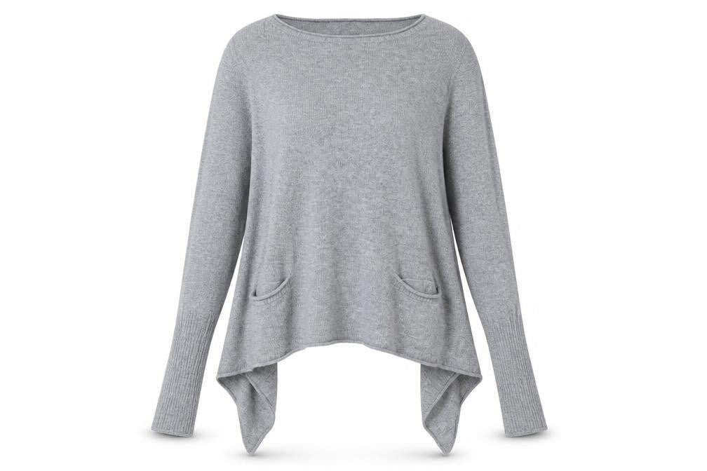 NEXT Womens Grey Round Neck  Viscose Pullover Jumper Size 12