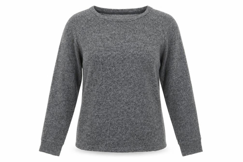 love to lounge  Womens Grey Round Neck  Viscose Pullover Jumper Size 10