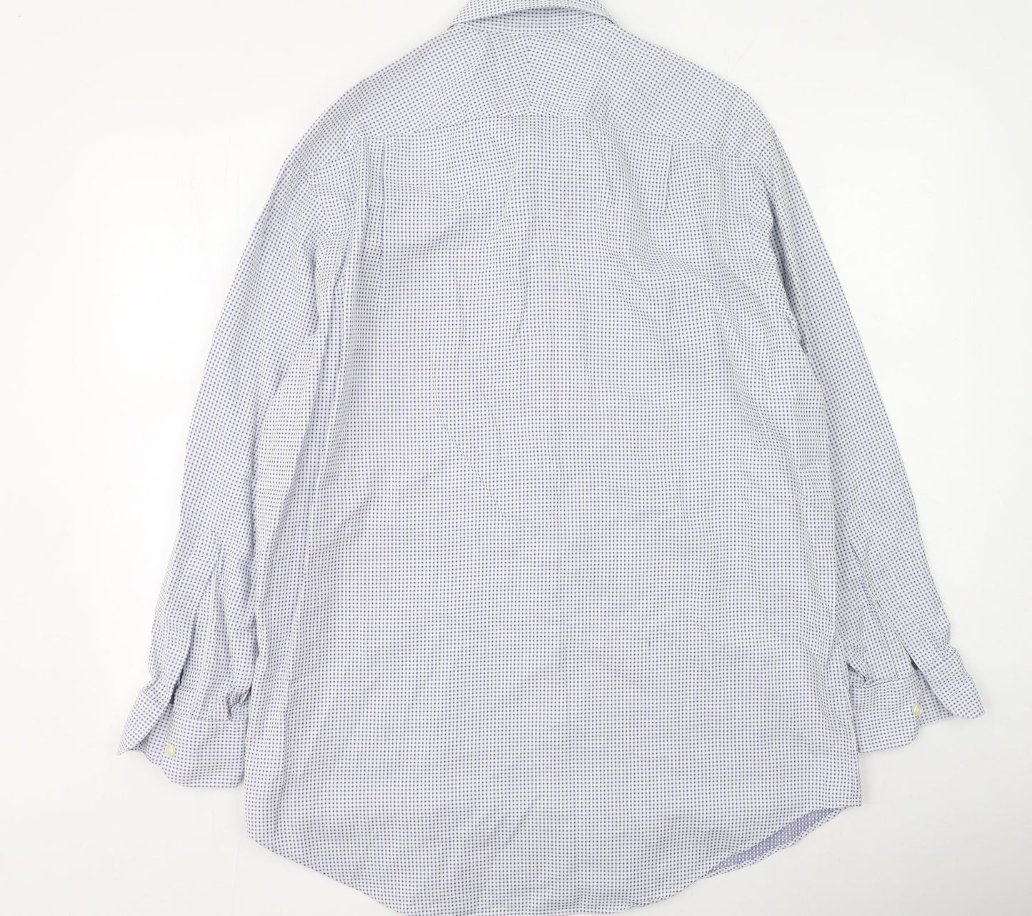 Charles Tyrwhitt Mens Blue  Cotton  Button-Up Size 42 Collared