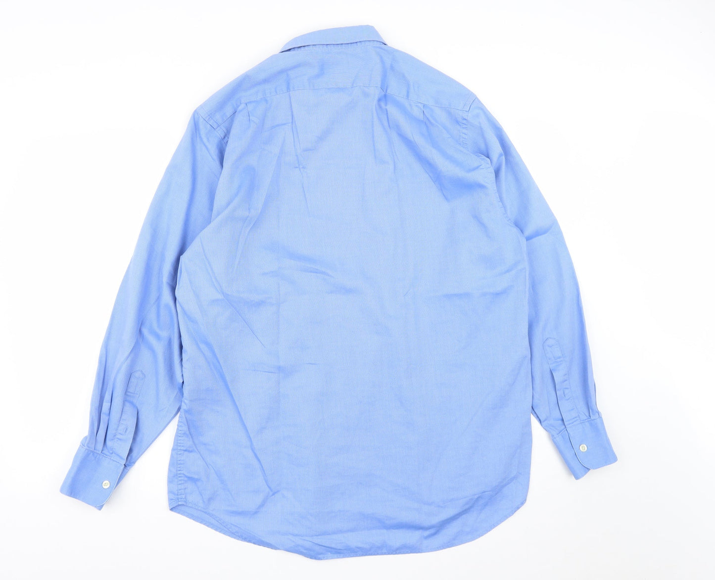 Hyphen Mens Blue  Polyester  Button-Up Size 16.5 Collared Button