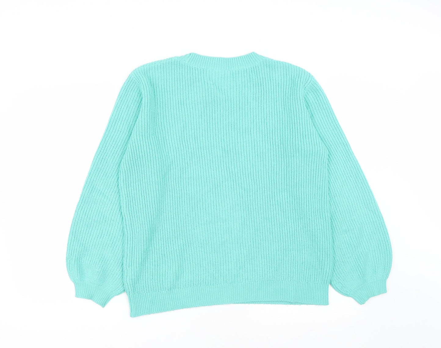 NEXT Womens Blue Round Neck  Acrylic Pullover Jumper Size 10