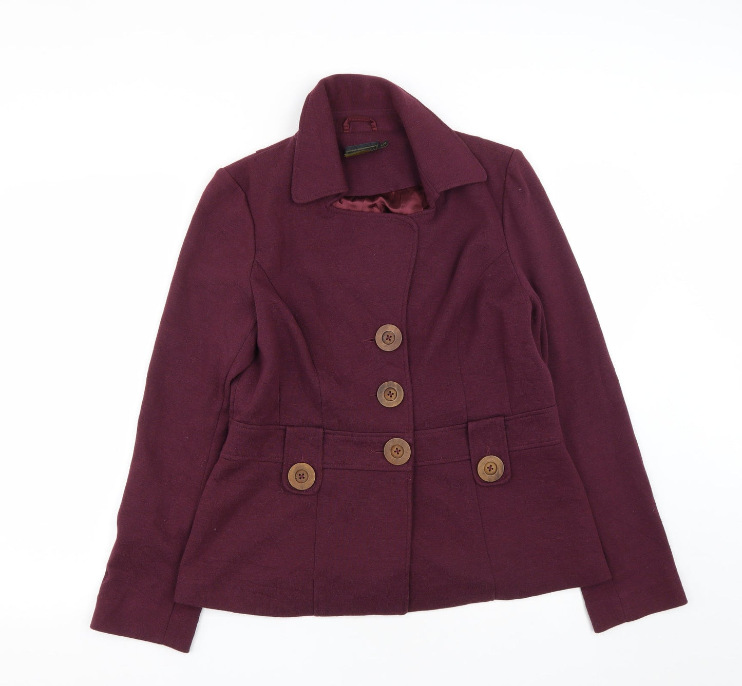 Debbie Shuchat Womens Purple   Jacket  Size L  Button
