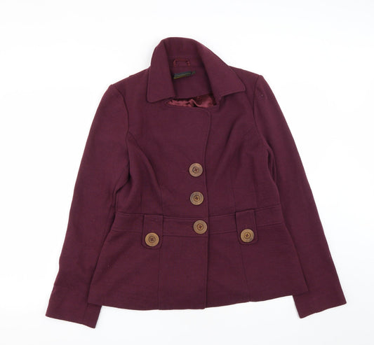 Debbie Shuchat Womens Purple   Jacket  Size L  Button