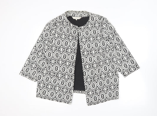 F&F Womens Black Geometric  Jacket  Size 16