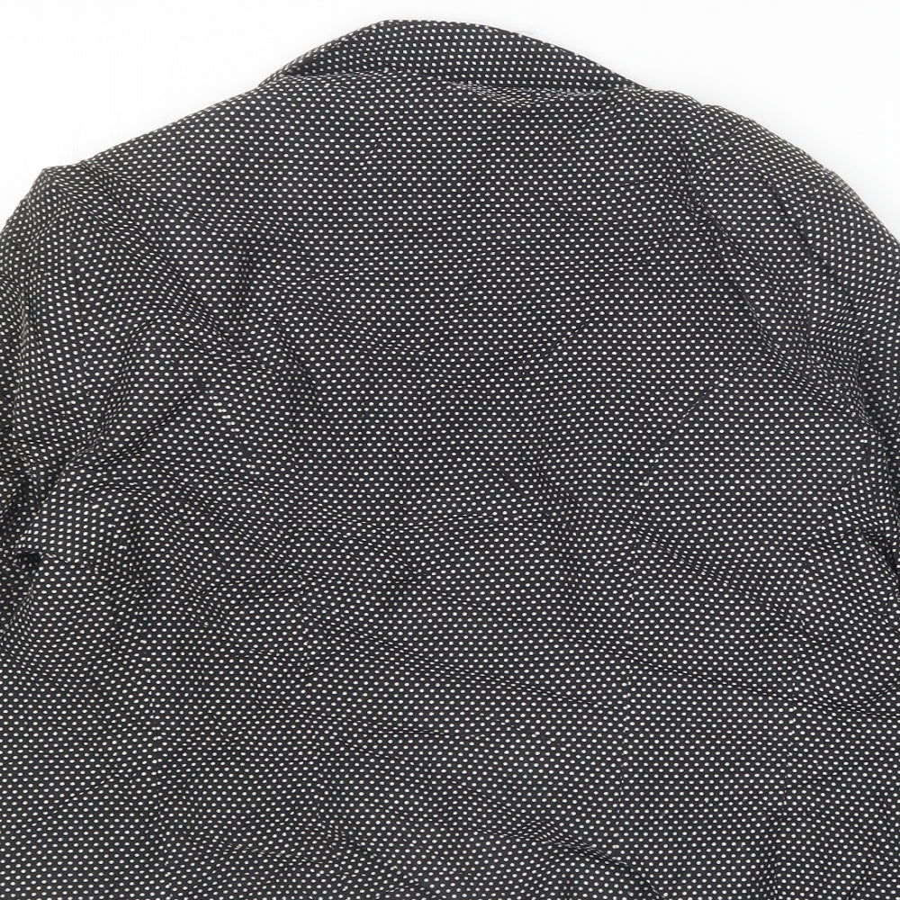 Marks and Spencer Womens Black Geometric  Jacket Blazer Size 16