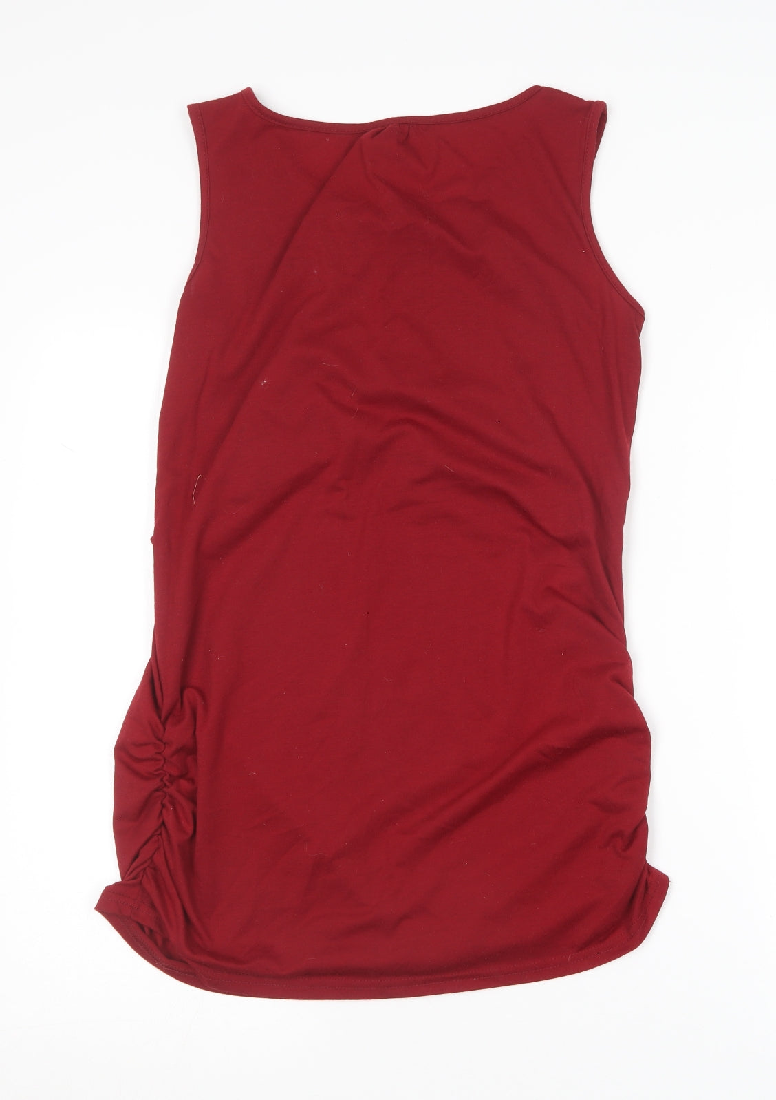 Preworn Womens Red  Polyester Basic Tank Size M Round Neck