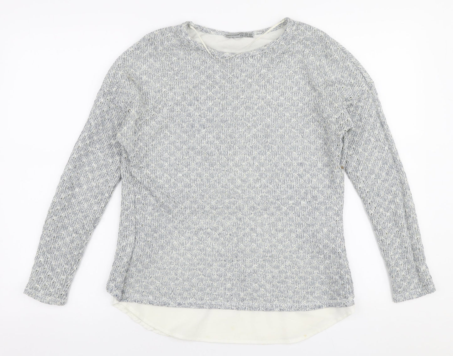 Atmosphere Womens Grey Round Neck  Polyester Pullover Jumper Size 6