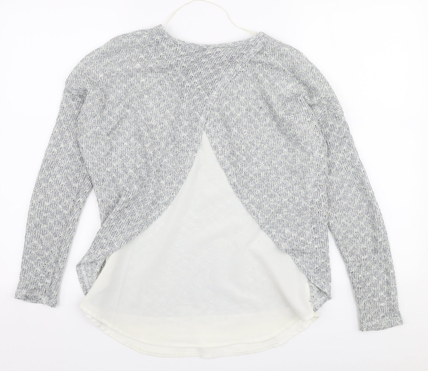 Atmosphere Womens Grey Round Neck  Polyester Pullover Jumper Size 6