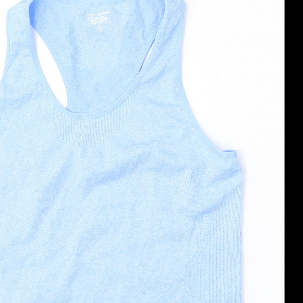 Dunnes Womens Blue  Polyester Basic Tank Size XL Round Neck