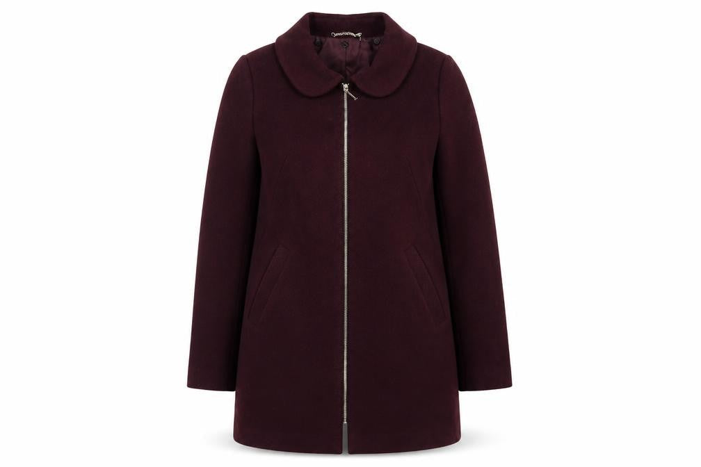 F&F Womens Purple   Biker Coat Size 6  Zip